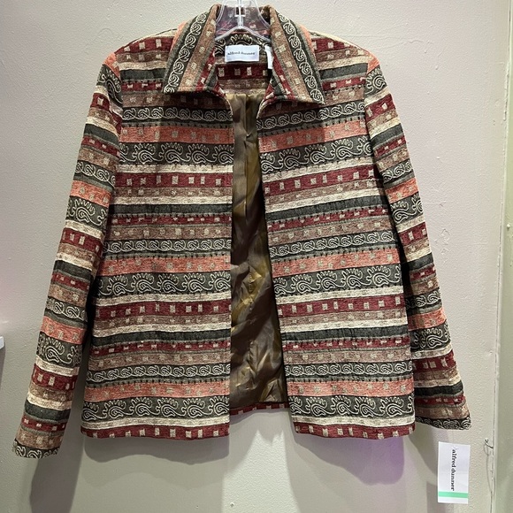 Alfred Dunner Jackets & Blazers - ALFRED DUNNER OPEN FRONT TAPESTRY JACKET